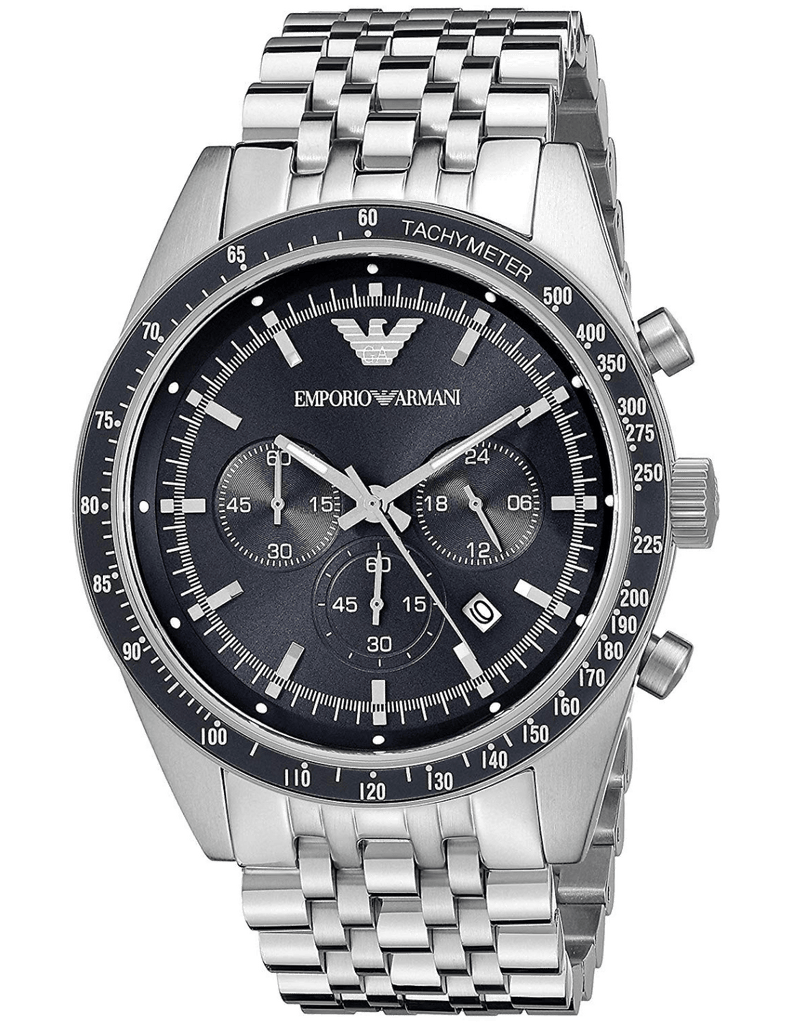 Emporio Armani Sportivo Chronograph Blue Stainless Steel Watch For Men - AR6072 Buy Now By Emporio Armani