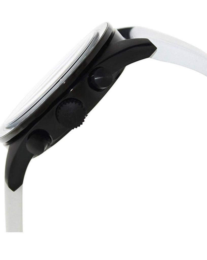 Emporio Armani Sportivo Chronograph Black Dial White Rubber Strap Watch For Men - AR6112 Buy Now By Emporio Armani