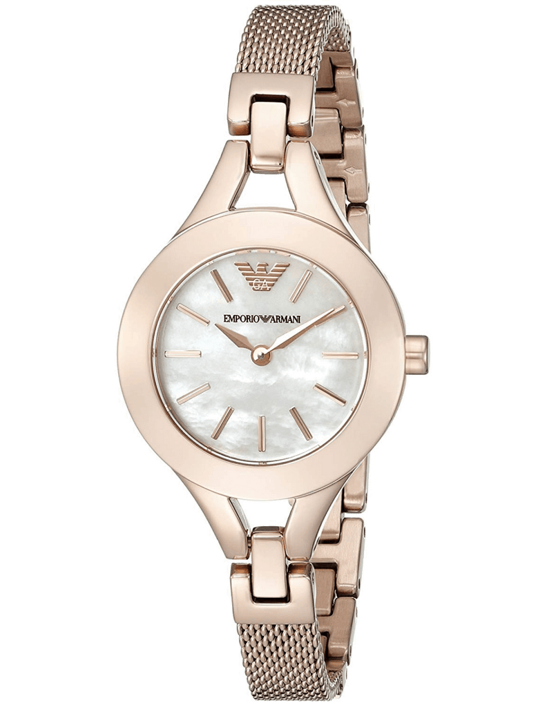 Emporio Armani Chiara Analog White Dial Rose Gold Steel Strap Watch For Women - AR7329 Buy Now By Emporio Armani