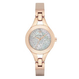 Emporio Armani Chiara Quartz Crystals White Dial Rose Gold Leather Strap Watch For Women - AR7437 Buy Now By Emporio Armani