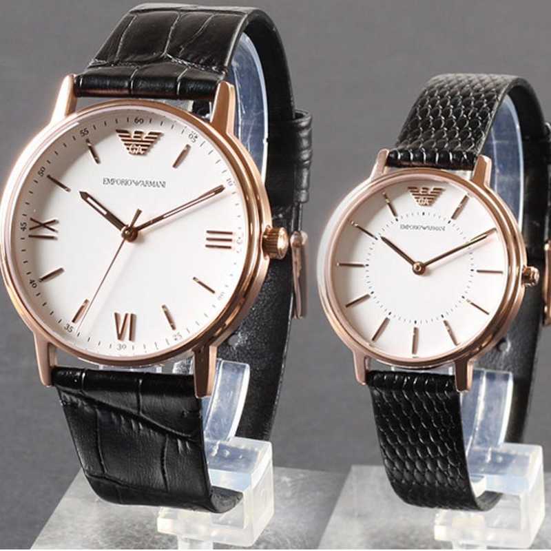 Emporio Armani Kappa Quartz White Dial Black Leather Strap Watch For Men - AR80015 Buy Now By Emporio Armani