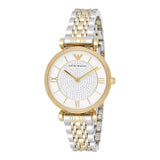 Emporio Armani Gianni T Bar White Dial Two Tone Steel Strap Watch For Women - AR8031 Buy Now By Emporio Armani