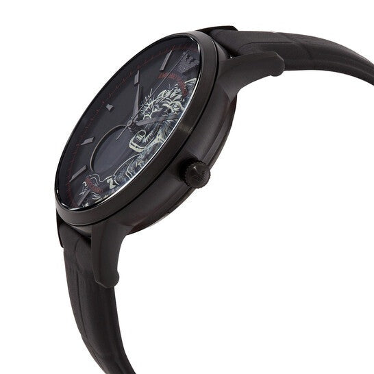 Emporio Armani Meccanico Skeleton Black Dial Black Leather Strap Watch For Men - AR60046 Buy Now By Emporio Armani