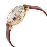 Emporio Armani Meccanico Automatic Silver Dial Burgundy Leather Strap Watch For Women - AR60044 Buy Now By Emporio Armani