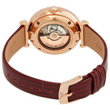 Emporio Armani Meccanico Automatic Silver Dial Burgundy Leather Strap Watch For Women - AR60044 Buy Now By Emporio Armani