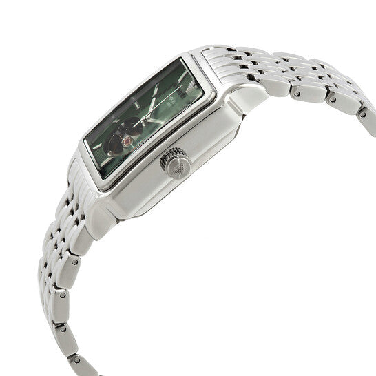 Emporio Armani Meccanico Automatic Green Dial Silver Steel Strap Watch For Men - AR60067 Buy Now By Emporio Armani