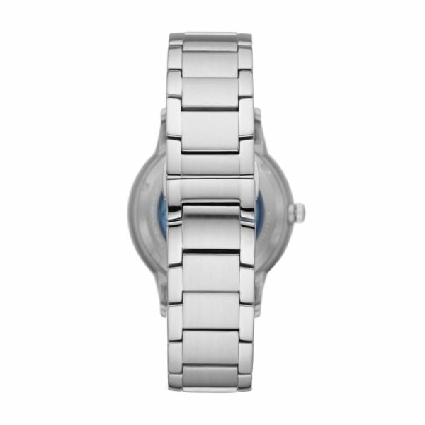 Emporio Armani Renato Automatic Blue Dial Silver Steel Strap Watch For Men - AR60037 Buy Now By Emporio Armani