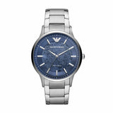 Emporio Armani Renato Automatic Blue Dial Silver Steel Strap Watch For Men - AR60037 Buy Now By Emporio Armani