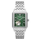 Emporio Armani Meccanico Automatic Green Dial Silver Steel Strap Watch For Men - AR60067 Buy Now By Emporio Armani