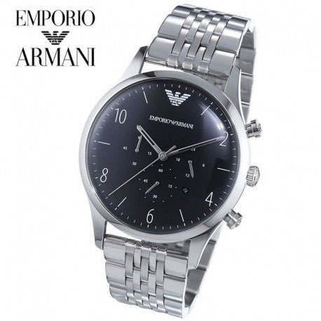 Emporio Armani Beta Chronograph Black Dial Steel Strap Watch For Men - AR1863 Buy Now By Emporio Armani