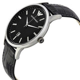 Emporio Armani Renato Black Dial Leather Strap Watch For Men - AR2411 Buy Now By Emporio Armani