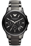 Emporio Armani Ceramica Chronograph Black Dial Black Strap Watch For Men - AR1452 Buy Now By Emporio Armani