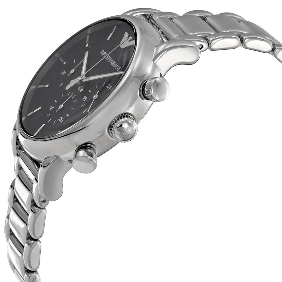 Emporio Armani Chronograph Black Dial Silver Steel Strap Watch For Men - AR1853 Buy Now By Emporio Armani