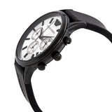 Emporio Armani Chronograph Quartz Silver Dial Black Rubber Strap Watch For Men - AR11048 Buy Now By Emporio Armani
