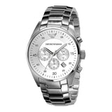 Emporio Armani Sportivo Chronograph Silver Dial Silver Steel Strap Watch For Men - AR5963 Buy Now By Emporio Armani