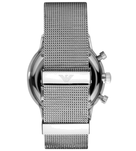 Emporio Armani Classic Chronograph Quartz Silver Dial Silver Mesh Bracelet Watch For Men - AR0390 Buy Now By Emporio Armani