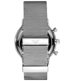 Emporio Armani Classic Chronograph Quartz Silver Dial Silver Mesh Bracelet Watch For Men - AR0390 Buy Now By Emporio Armani
