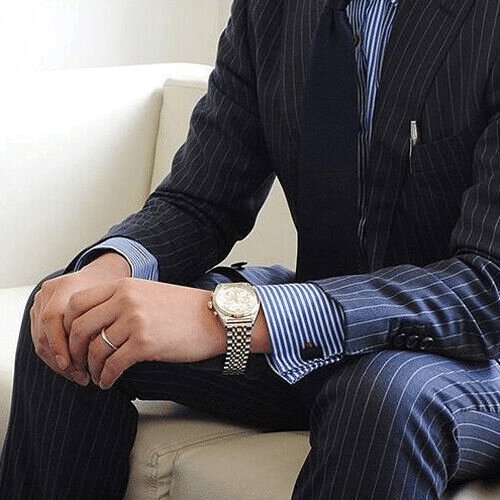 Emporio Armani Classic Chronograph White Dial Two Tone Steel Strap Watch For Men - AR0396 Buy Now By Emporio Armani