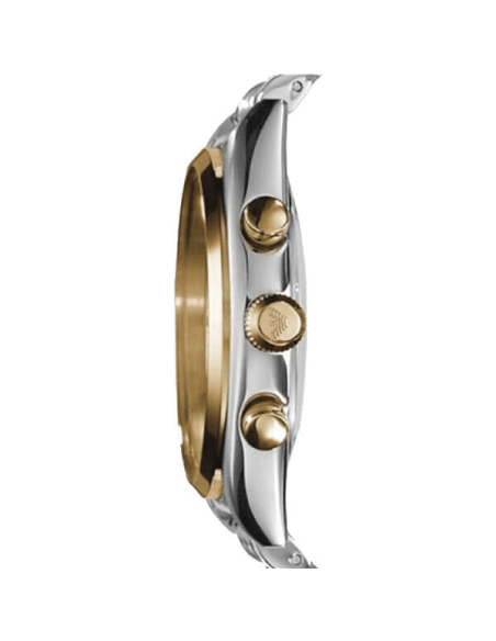 Emporio Armani Classic Chronograph White Dial Two Tone Steel Strap Watch For Men - AR0396 Buy Now By Emporio Armani