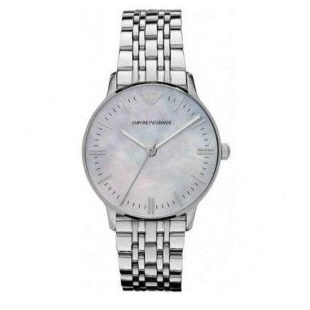 Emporio Armani Classic Quartz Mother of Pearl Dial Silver Steel Strap Watch For Women - AR1602 Buy Now By Emporio Armani