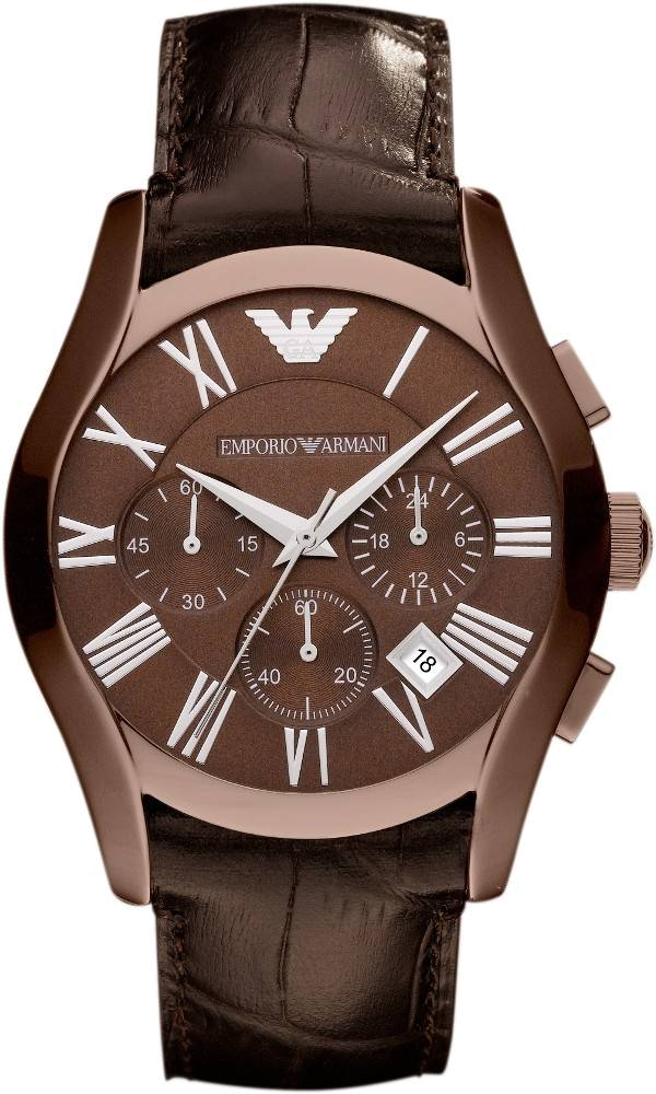 Emporio Armani Valente Classic Brown Dial Brown Leather Strap Watch For Men - AR1609 Buy Now By Emporio Armani