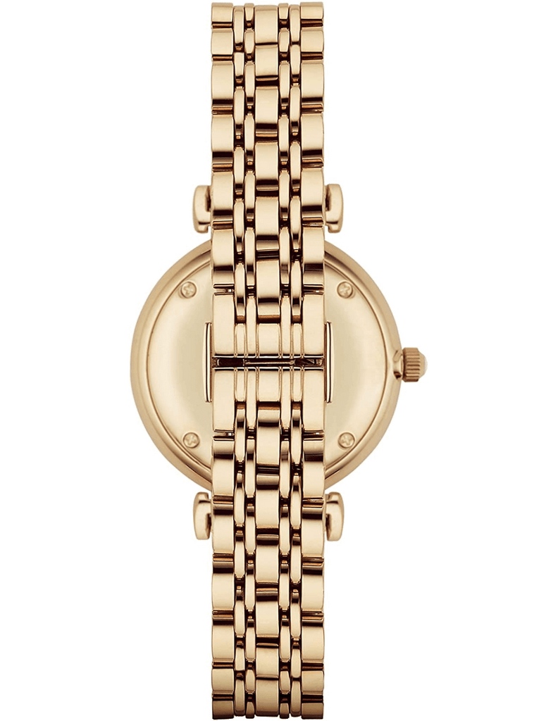 Emporio Armani Gianni T Bar White Mother of Pearl Dial Gold Steel Strap Watch For Women - AR1907 Buy Now By Emporio Armani