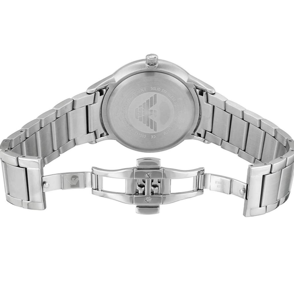 Emporio Armani Luigi Quartz Black Dial Silver Steel Strap Watch For Men - AR2499 Buy Now By Emporio Armani