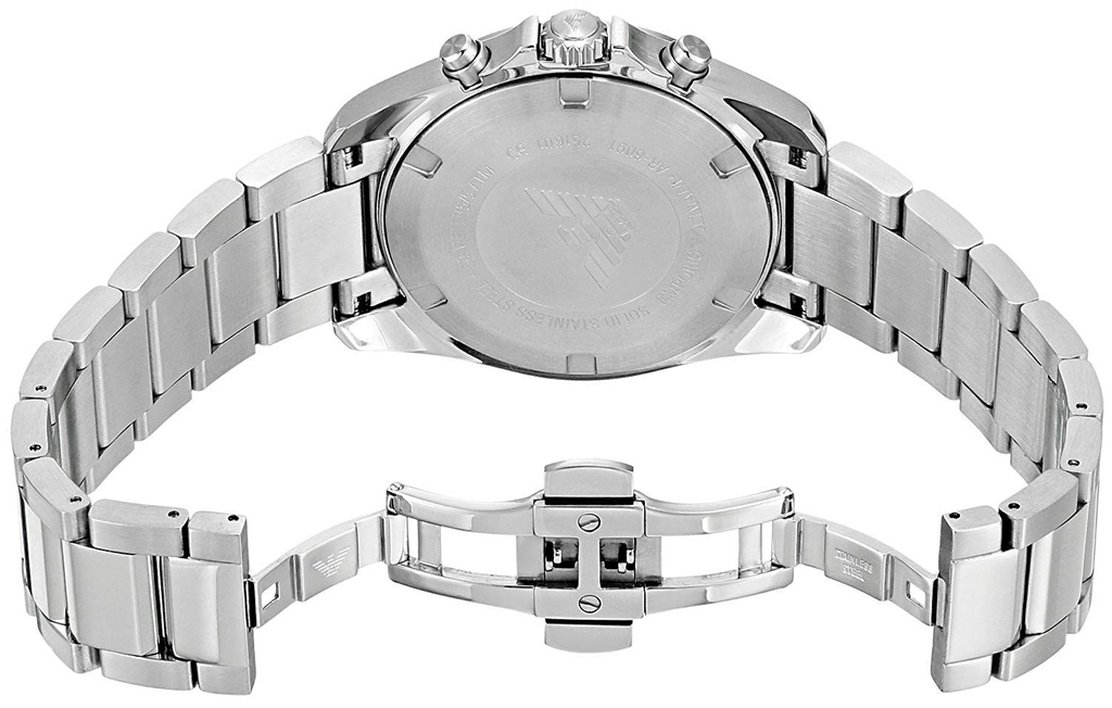 Emporio Armani Sportivo Chronograph Blue Dial Silver Steel Strap Watch For Men - AR6091 Buy Now By Emporio Armani