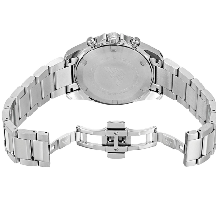 Emporio Armani Sportivo Chronograph Blue Dial Silver Steel Strap Watch For Men - AR6091 Buy Now By Emporio Armani