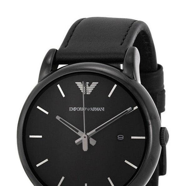 Emporio Armani Classic Black Dial Black Leather Strap Watch For Men - AR1732 Buy Now By Emporio Armani