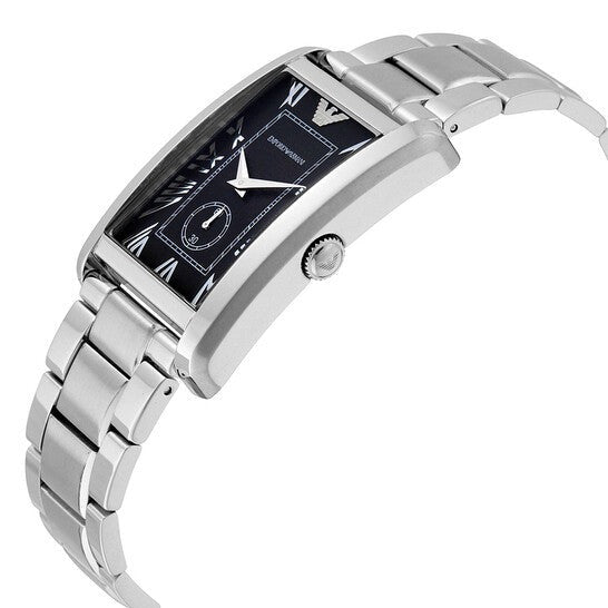 Emporio Armani Classic Analog Black Dial Silver Steel Strap Watch For Men - AR1608 Buy Now By Emporio Armani