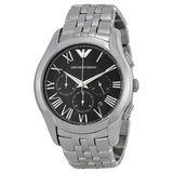 Emporio Armani Classic Chronograph Black Dial Silver Steel Strap Watch For Men - AR1786 Buy Now By Emporio Armani