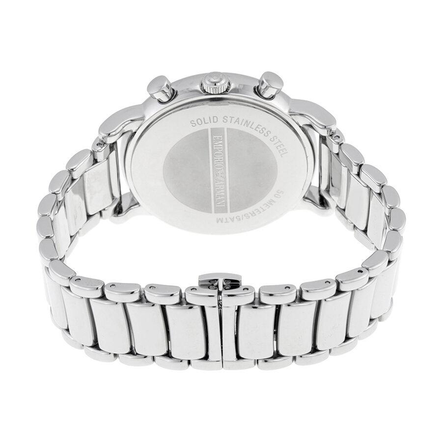 Emporio Armani Luigi Black Dial Silver Steel Strap Watch For Men - AR1894 Buy Now By Emporio Armani