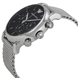 Emporio Armani Luigi Chronograph Black Dial Silver Mesh Bracelet Watch For Men - AR1811 Buy Now By Emporio Armani