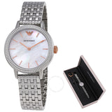 Emporio Armani Interchangeable Analog Mother of Pearl Dial Silver Steel Strap Watch For Women - AR80020 Buy Now By Emporio Armani
