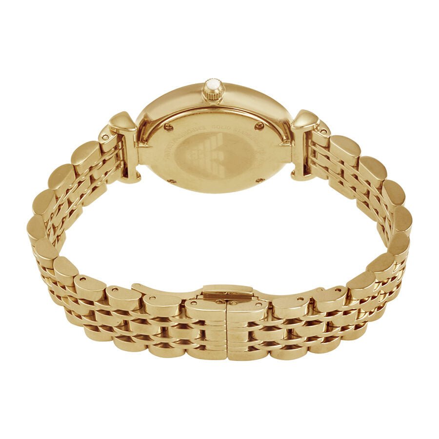 Emporio Armani Gianni T Bar Silver Dial Gold Stainless Steel Strap Watch For Women - AR1877 Buy Now By Emporio Armani