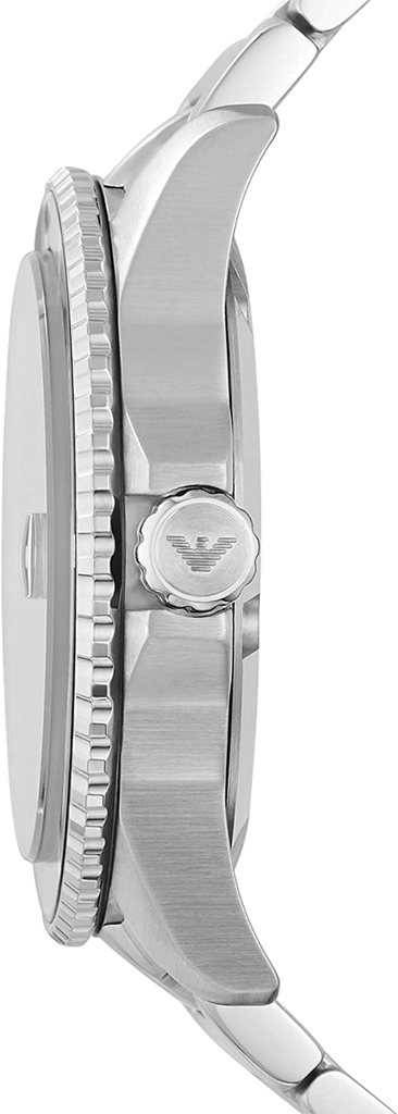 Emporio Armani Three Hand Green Dial Silver Steel Strap Watch For Men - AR11338 Buy Now By Emporio Armani