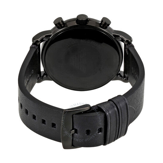 Emporio Armani Dress Chronograph Black Dial Black Leather Strap Watch For Men - AR1918 Buy Now By Emporio Armani