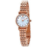 Emporio Armani Gianni T-Bar Mother of Pearl Dial Rose Gold Steel Strap Watch For Women - AR11203 Buy Now By Emporio Armani