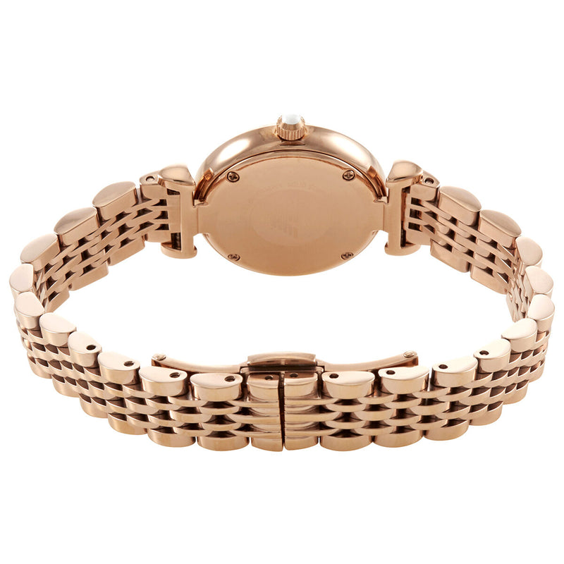 Emporio Armani Gianni T-Bar Mother of Pearl Dial Rose Gold Steel Strap Watch For Women - AR11316 Buy Now By Emporio Armani