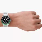 Emporio Armani Sea Explorer GMT Quartz Black Dial Silver Steel Strap Watch For Men - AR11589 Buy Now By Emporio Armani