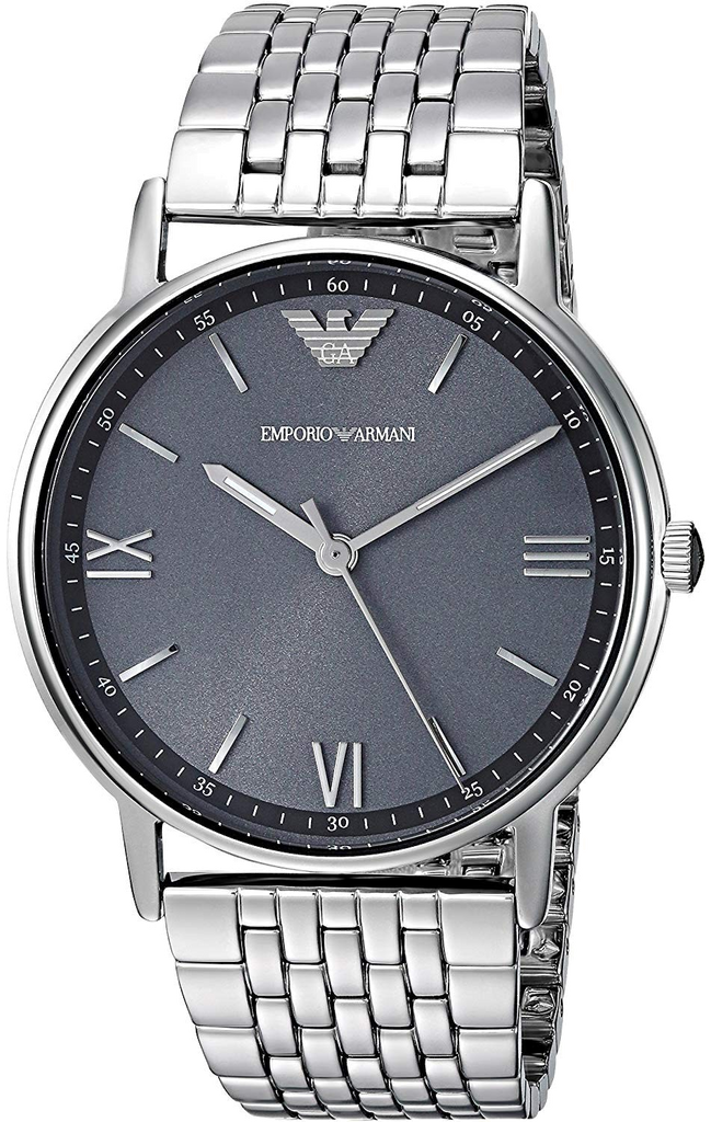 Emporio Armani Kappa Quartz Grey Dial Silver Mesh Bracelet Watch For Men - AR11068 Buy Now By Emporio Armani