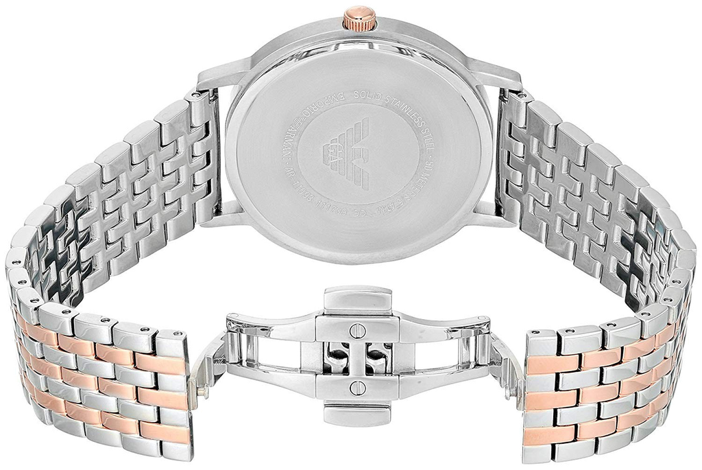Emporio Armani Kappa Quartz Silver Dial Two Tone Mesh Bracelet Watch For Men - AR11093 Buy Now By Emporio Armani