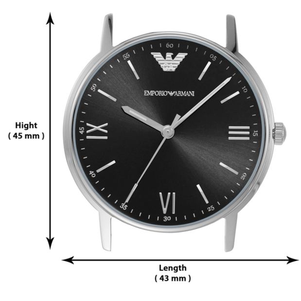 Emporio Armani Kappa Analog Quartz Black Dial Black Leather Strap Watch For Men - AR11013 Buy Now By Emporio Armani