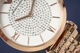 Emporio Armani T-Bar Gianni Crystal Pave Dial Rose Gold Steel Strap Watch For Women - AR11244 Buy Now By Emporio Armani