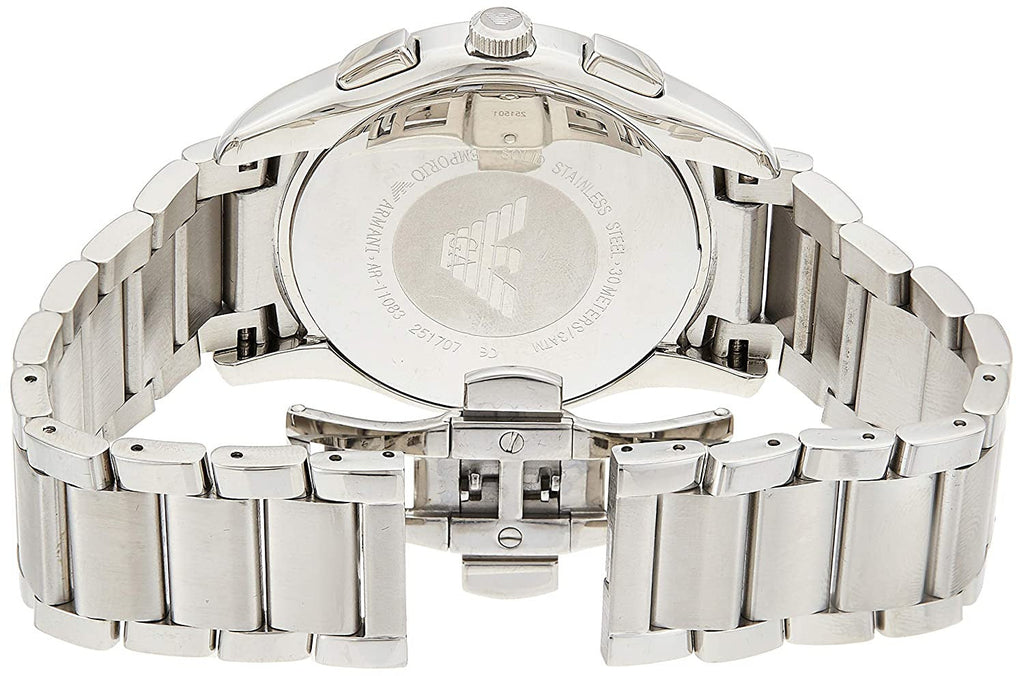 Emporio Armani Valente Chronograph Quartz Black Dial Silver Steel Strap Watch For Men - AR11083 Buy Now By Emporio Armani