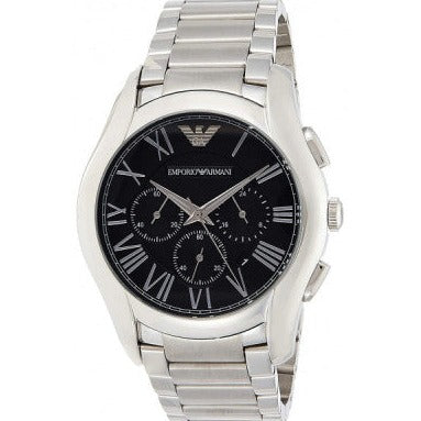 Emporio Armani Valente Chronograph Quartz Black Dial Silver Steel Strap Watch For Men - AR11083 Buy Now By Emporio Armani