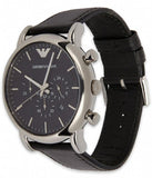Emporio Armani Luigi Chronograph Black Dial Black Leather Watch For Men - AR1828 Buy Now By Emporio Armani