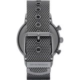 Emporio Armani Chronograph Blue Dial Gun Metallic Mesh Bracelet Watch For Men - AR1979 Buy Now By Emporio Armani
