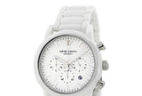 Emporio Armani Luigi Chronograph Ceramic White Dial White Ceramic Strap Watch For Men - AR1499 Buy Now By Emporio Armani